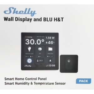 Shelly wall display + sensore h&t - pannello con display touch