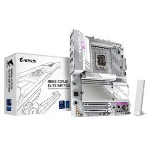 Gigabyte b860 aorus elite wifi7 ice motherboard - intel core ultra series cpus, 14+1+2+1 phases vrm, up to 9200mhz ddr5, 1xpcie 5.0 + 2xpcie 4.0 m.2, 2.5gbe lan, wifi 7, usb 4