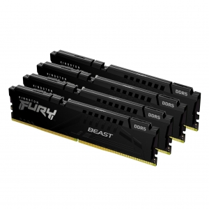 Kingston technology fury beast 128gb 5600mt/s ddr5 cl40 dimm (kit of 4) black xmp