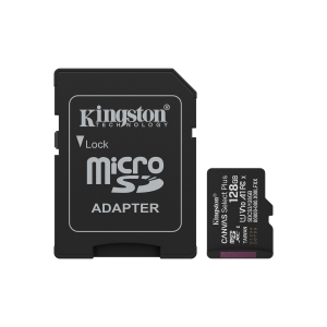 Micro sd 128gb 100mb/s a1 c10 kingston canvas plus g3 sdcs3/128g