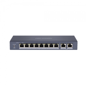 Hikvision switch 8p lan 10/100m rj45 poe+2p gigabit rj45 hikvision ds-3e0310p-e/m 802.3af/at, poe po
