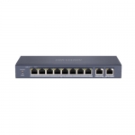 Hikvision switch 8p lan 10/100m rj45 poe+2p gigabit rj45 hikvision ds-3e0310p-e/m 802.3af/at, poe po
