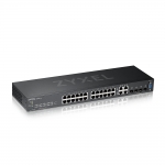 Zyxel switch managed layer 3 lite, 24x gb, 4 sfp, fanless desktop/rack, nflex