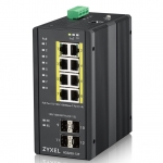 Zyxel switch industriale managed, 12x gigabit poe 240w, din rail, alim. 12-58v dc