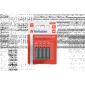 Batteria mini stilo aaa alcalina blister 8 pz verbatim