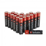 Batteria stilo aa alcalina blister 20 pz verbatim
