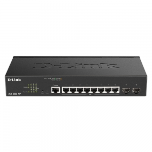 D-link switch 8 porte gbit poe managed incl. 2 x sfp