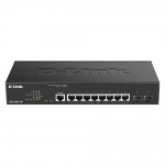 D-link switch 8 porte gbit poe managed incl. 2 x sfp