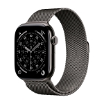 Apple watch series 11gps + cellular 46mmslate titanium case with slate milanese loop - m/l