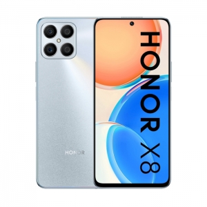(refurbished) smartphone honor x8 128gb 6.7" ltps lcd 64mp silver [grade a]