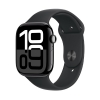 (refurbished) smartwatch apple watch series 10 gps (a2999) aluminium 46mm 64gb oled touchscreen black [grade a]