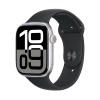 (refurbished) smartwatch apple watch series 10 lte gps (a3003) titanium 46mm 64gb oled touchscreen silver black [grade a]