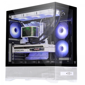 Itek case showbui 37wb gaming tower atx 3x12cm argb fan type-c 2xusb3.0 side front panel temp