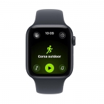 (refurbished) smartwatch apple watch series 3 (a1858) 38mm 8gb oled touchscreen wifi gps aluminium midnight [grade b]