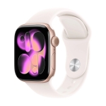 Apple watch series 11gps + cellular 42mm rose gold aluminium case with light blush sport band - m/l