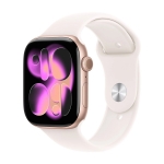 Apple watch series 11gps + cellular 46mm rose gold aluminium case with light blush sport band - s/m
