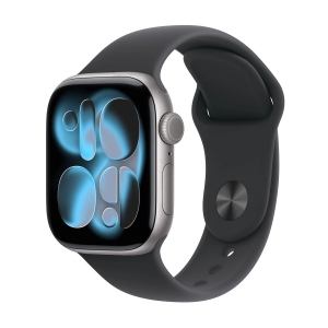 Apple watch series 11gps + cellular 42mm space grey aluminium case with black sport band - s/m