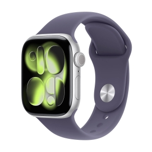 Apple watch series 11gps + cellular 42mm silver aluminium case with purple fog sport band - s/m