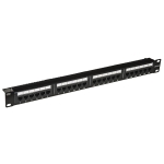Patch panel 24 porte rj45 utp cat.6a rack 19" colore nero link