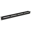 Patch panel 24 porte rj45 utp cat.6a rack 19" colore nero link