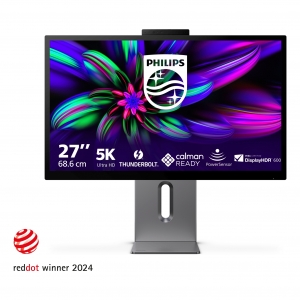 Philips monitor 27 led ips 5k uhd 16:9 4ms 500 cdm, pivot, usb-c hub, hdmi, multimediale