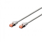 Cavo rete cat.6 3mt ftp doppia schermatura colore grigio