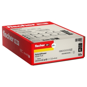 Hybridpower-t tassello prolungato in nylon e acciaio con vite a testa svasata piana