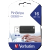 Pen drive 16gb usb 2.0 verbatim pinstripe black