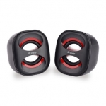 Casse 2.0 mini speaker usb - nero/rosso (245331)
