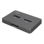 Digitus docking station per unit ssd m.2 nvme + m.2 sata con lettore di schede sd express, usb-c