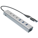 Hub usb 7 porte usb i-tec metal 3*usb-c 4*usb-a
