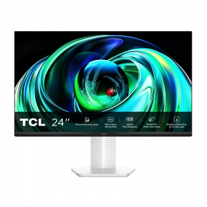 Tcl monitor gaming 23,8 mled va 16:9 fhd 5ms 100hz 450 cdm, miniled direct-84, 99 srgb, vga/hdmi, bianco