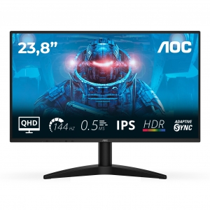 Aoc monitor gaming 23,8 led ips qhd 16:9 0,5ms 144hz 300 cdm, dp/hdmi