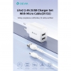 Caricatore ac/usb devia 2*usb 12w +cavo micro usb bianco