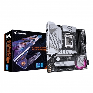 Gigabyte b760m aorus elite wifi6e gen5 motherboard - supports 14th gen. intel core cpus, 12+1+1 phases vrm, up to 5600mhz ddr5, 2xpcie 4.0 m.2, wi-fi 6e, 2.5 gbe lan, usb 3.2 gen 2x2