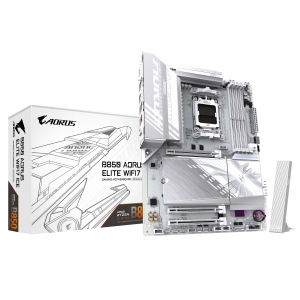 Gigabyte b850 aorus elite wifi7 ice motherboard - amd ryzen 9000 series cpus, 12+2+1 phases digital vrm, up to 8200mhz ddr5 (oc), 1xpcie 5.0 + 2xpcie 4.0 m.2, 2.5 lan, wifi 7, usb 3.2 gen 2x2