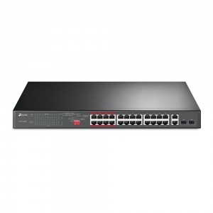 Tp-link 24-port 10/100mbps + 2-port gigabit unmanaged poe+ switch