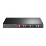 Tp-link 24-port 10/100mbps + 2-port gigabit unmanaged poe+ switch