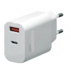 Caricatore ac/usb tecnonew 1*usb+1*type-c 3a 20w qc3.0+pd tn-883