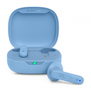 Auricolari bluetooth wave flex + custodia ricarica - colore blue (jblwflexblu)