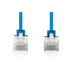 Cavo rete cat 6 u-utp rame lszh slim 0.3 m, blu, 10 pezzi