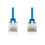 Cavo rete cat 6 u-utp rame lszh slim 0.3 m, blu, 10 pezzi