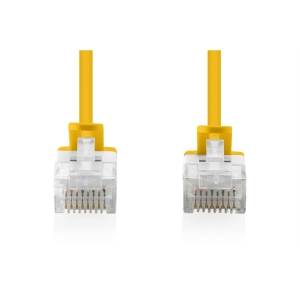 Cavo rete cat 6 u-utp rame lszh slim 0.3 m, giallo