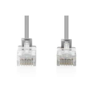 Cavo rete cat 6 u-utp rame lszh slim 1.5 m, grigio