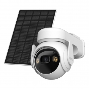 Imou cell pt lite kit telecamera motorizzata 2k 3mp a batteria per indoor/outdoor, ptz, sirena, ip66
