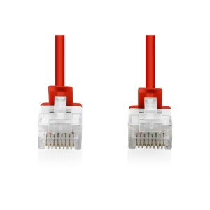 Cavo rete cat 6 u-utp rame lszh slim 5 m, rosso