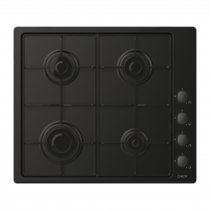 Piano cottura a gas con comandi laterali 60cm - 4 fuochi - nero (chw6lbb)