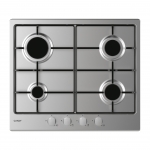 Piano cottura a gas timeless 60cm - 4 fuochi - inox (chw6brx)