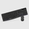 Kit tastiera + mouse nera (tm-km002) con cavo usb