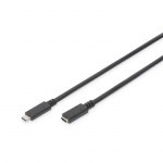 Cavo di prolunga usb-c / usb-c - usb-c 2mt nero (ak-300210-020-s)